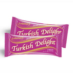 Choklad täckt Turkish delight med rose smak