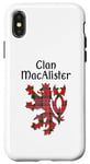 Coque pour iPhone X/XS Clan MacAlister Tartan Nom de famille écossais Scotland