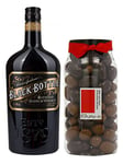 Rita Farhi Milk and Dark Chocolate Brazil Nuts Gourmet Jar with Black Bottle Whisky