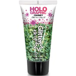 Glitter Me Up Holographic Face & Body Glitter Gel Green Envy