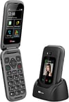 TTfone TT970 Whatsapp 4G Touchscreen Senior Big Button Flip Mobile Phone - With 8MP Camera and Hearing Aid Compatible - Easy and Simple to Use