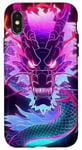 Coque pour iPhone X/XS Cyber Dragon fluo