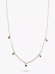 Orelia Swarovski Crystal Micro Drop Short Necklace, Gold/Green