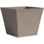 Fyrkantig kruka - GARDEN ID - Green Care Impact Taupe - 39 x 33 cm - 10 års garanti - 100 % återvunnen - UV/gelbeständig