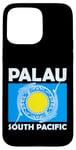 iPhone 15 Pro Max Flag of Palau South Pacific Blue Shark Case