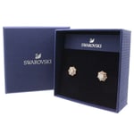 Swarovski Rose Gold Earrings Sunshine Crystal Studs Ladies Jewellery NEW GENUINE