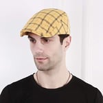 HRS Beret Men'S Spring Summer Autumn Thin Cap Men'S And Women'S Universal British Retro Literary Cap-Yellow