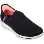 Skechers Womens GO WALK Travel Tahiti Sunset Shoe - Black material_textile - Size UK 3