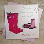 WHITE COTTON CARDS You're The Best Mummy In The World Love You Handmade Mother's Day Card, MP22