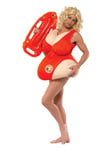 Smiffys Costume Baywatch, Rouge, avec maillot de corps rembourré