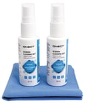 Qnect Screen Cleaning Set - 2x Spray 30ml och mikrofiberduk