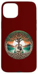 Coque pour iPhone 15 Plus Folk Music In Nature By A Lake Guitare acoustique hippie