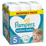 Vaipat PAMPERS Active Baby-Dry, kuukausipaketti, koko 5, 11-16 kg, 150 kpl