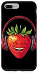 iPhone 7 Plus/8 Plus Funny Strawberry with Headphones for Music and Fruits Lovers Case