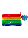 Rainbow Coloured Flat 8x4" Pencil Case - Zippy Bag Filling School Office