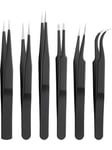 Pro Øyenbrynstrimmer Tweezers set 6 pieces