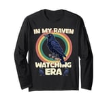 Ravens Crow Black Bird Corbie Silhouette Vintage Men Women Long Sleeve T-Shirt