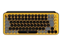 Logitech POP Keys - Clavier - sans fil - Bluetooth 5.1, Bluetooth LE - QWERTY - Pan Nordic - commutateur : Brown Tactile - explosion