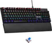 Keyz Carbon Ex - Clavier Mécanique Azerty Switch Bleu - Clavier Gaming Rétroéclairage Led Rgb, Anti-Ghosting Total, 12 Touches Multimedias - Pc/Ps5/Xbox - New (Keyz Carbon Ex)