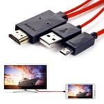 Câble adaptateur micro USB vers HDMI MHL pour Samsung Galaxy S3 i9300, S4 i9500, i9505, Note N7100, Note 2, N7105, N5100, N5110
