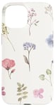 Coque pour iPhone 15 Beige Esthétique Fleur Sauvage Floral Minimal Fleur Boho