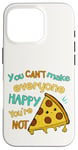 Coque pour iPhone 16 Pro Pizza You Can't Make Everyone Happy Pizza Kawaii Blanc