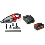 Einhell Power X-Change 18V Cordless Handheld Vacuum Cleaner With Battery And Charger - For Cleaning Floors, Stairs, Sofas, Cars And Caravans - TE-VC 18 Li Rechargeable Hand Held Vacuum Kit