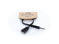 Cordial 14886 Jack Audio Y-Adapter [1X Jackkontakt 6,3 Mm (Stereo) - 2X Jackanslutning 3,5 Mm] 0,30 M Svart Pvc-Mantel, Tvillingkabel