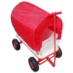 Chariot Wagon pour Enfant, chariot de transport en bois avec bâche, Charge 150Kg Max.