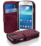 cadorabo Coque pour Samsung Galaxy S4 Mini en ORCHIDÉE Violets - Housse Protection en Similicuir Structuré avec Stand Horizontal et Fente Carte - Portefeuille Etui Poche Folio Case Cover