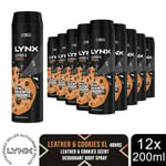 Lynx XL 48-H High Definition Fragrance Leather & Cookies Body Spray 12 Pk, 200ml