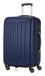 HAUPTSTADTKOFFER - SPREE - valise rigide, valise à roulettes, valise de voyage, 4 roues doubles, 65 cm, 74 L, bleu foncé, 1 pièce