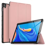 Huawei MediaPad M6 10.8 kolminkertainen nahkakotelo - Pinkki Oranssi