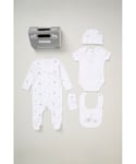 Rock A Bye Baby Unisex Cotton 5-Piece Gift Set - White - Size 0-3M