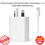 Official Google Pixel 30W UK USB-C Fast Charger + 1m USB-C Cable White GA03499