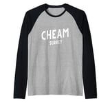 Cheam Surrey Sutton London Nonsuch Men Women Kids Boys Girls Raglan Baseball Tee