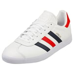adidas Gazelle Mens White Navy Red Casual Trainers - 11.5 UK