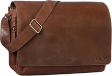 Sac Messenger Vintage en Cuir | Sac à Bandoulière Hommes Femmes | Sacoche Laptop 15 Pouces pour Bureau, Université, Travail | Sac en Cuir Véritable