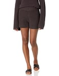 The Drop Faith Short côtelé à enfiler style survêtement pour Femme, Chocolat, M