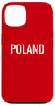 Coque pour iPhone 13 Poland Red White