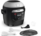 TEFAL Multicook Actifry MY741CG1 Air Fryer & Multicooker - Black & Chrome, Black,Silver/Grey