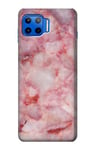 Pink Marble Texture Case Cover For Motorola Moto G 5G Plus