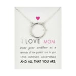 Gåvohalsband I Love Mom Mamma Mor Mors dag Halsband Silver silver