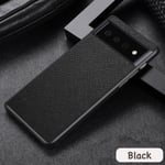 Google Pixel 7a Leather Back Cover Black