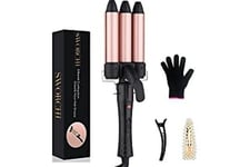 3 Barrel Hair Waver Curler Mermaid Hair Curling Wand Tongs 25MM 