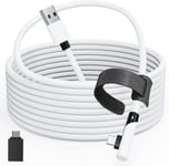 Link Cable 5m Compatible Avec Quest2/1/Pico 4, Câble Pc Avec Transfert De Données 5gbps, Usb 3.0 Vers Câble Type-C Pour Casque Vr Et Pc De Jeu