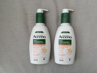 2 x Aveeno Moisturizing Yogurt Body Cream Apricot & Honey Scent 300ml FREEPOST