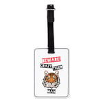 Beware Crazy Tiger Man Visual Luggage Tag Suitcase Bag - Funny Travel Animal