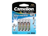 Camelion Digi Alkaline Lr03-Bp4 - Batteri 4 X Aaa - Alkaliskt - 1250 Mah