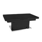 Table basse relevable extensible JET SET Noir